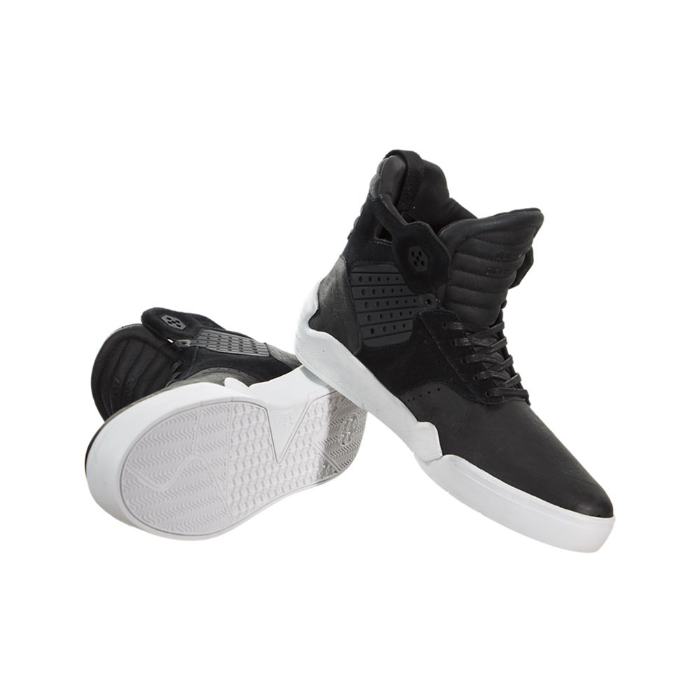 Baskets Montantes Supra SkyTop IV Noir Black/White Homme | IEK-14692605